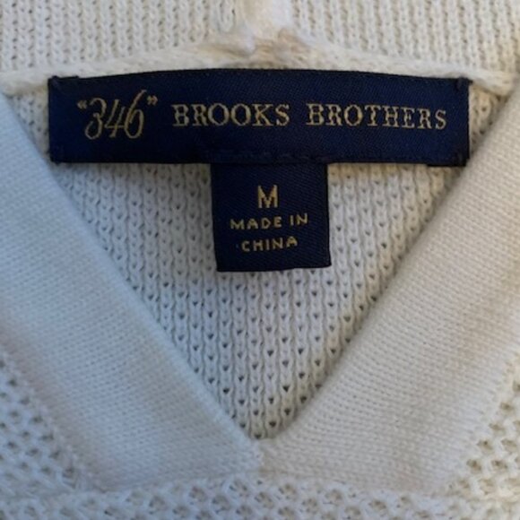 Brooks Brothers 346 100% Cotton Hoodie Cream Sz M - Picture 7 of 9